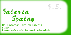 valeria szalay business card