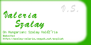 valeria szalay business card